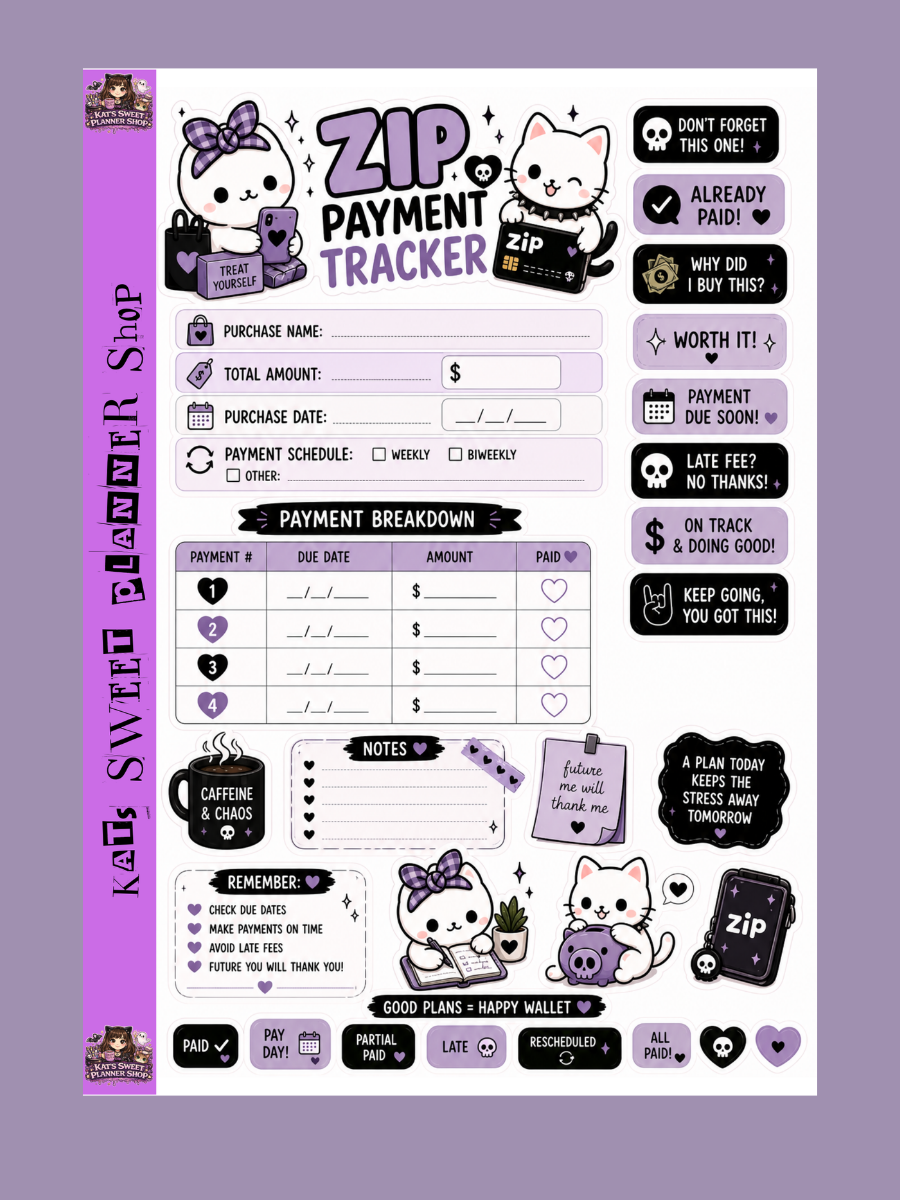 Bubbles & Pip- Buy Now Pay Later Full Page Sticker Sheets