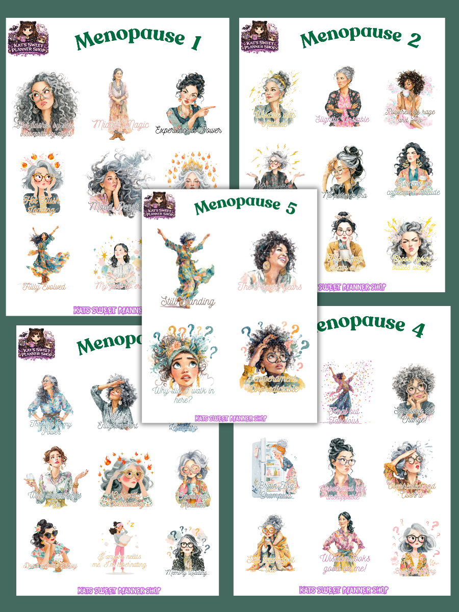 Menopause Sticker Set