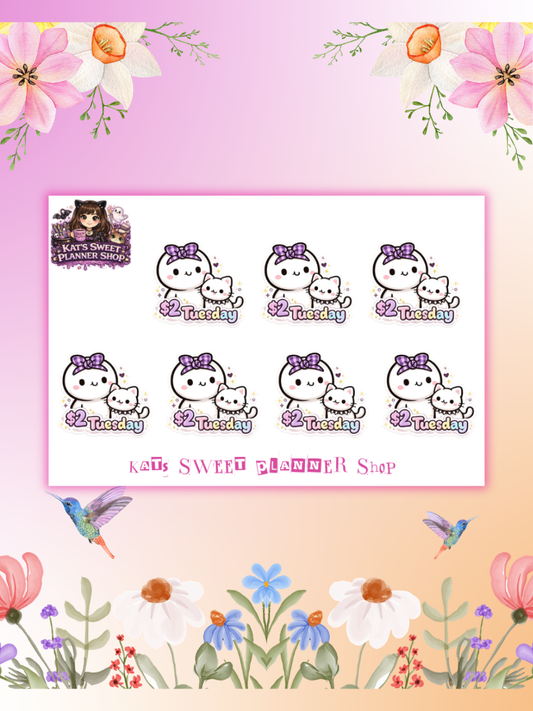 $2 Tuesday Bubbles & Pip Mini Sticker sheet