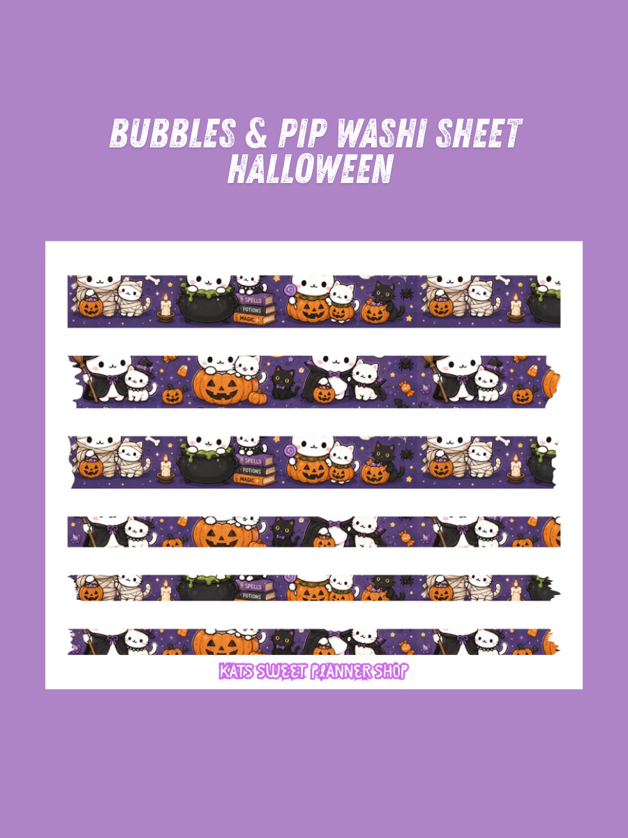 Bubbles & Pip Washi Sheets