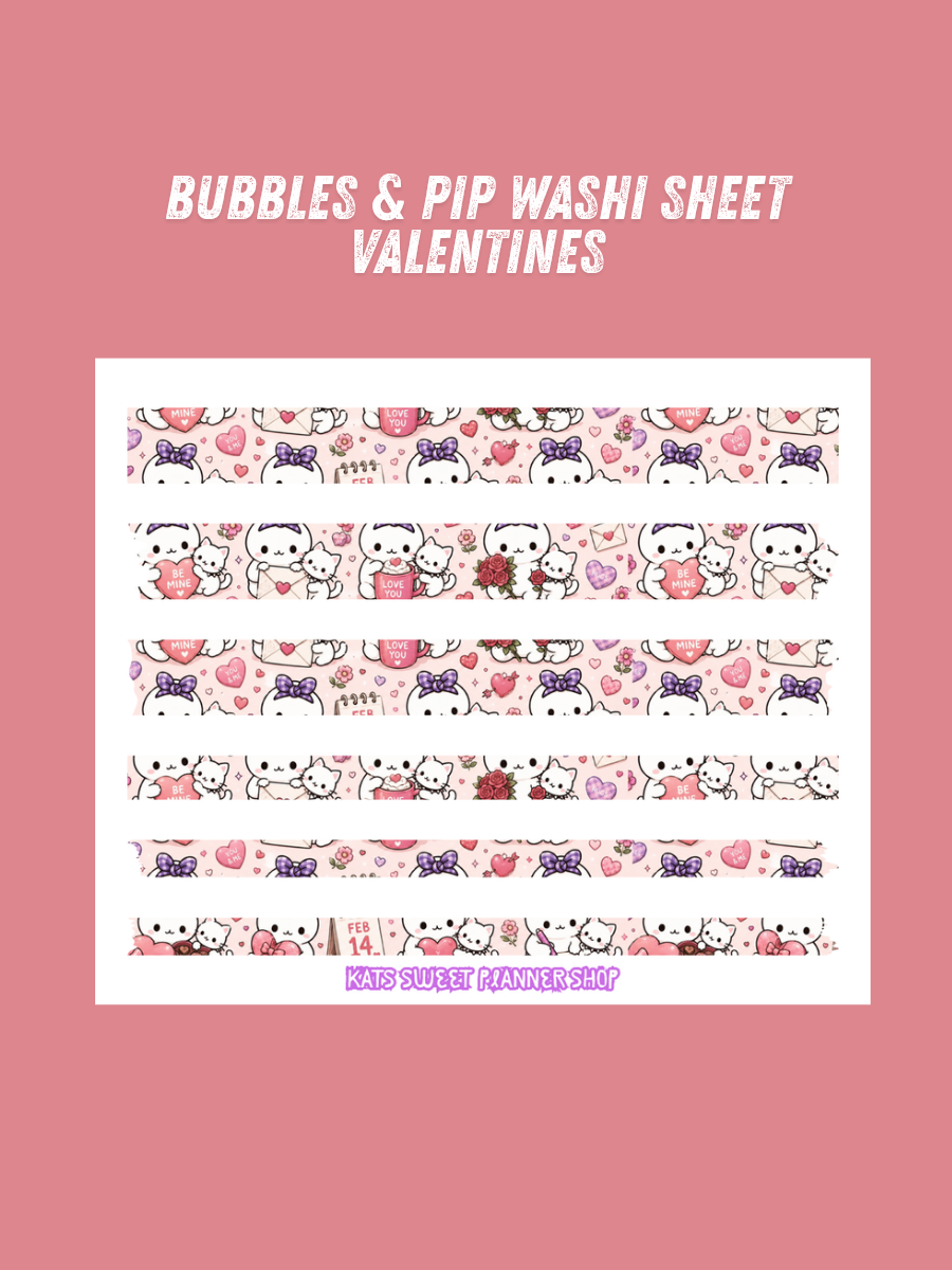 Bubbles & Pip Washi Sheets