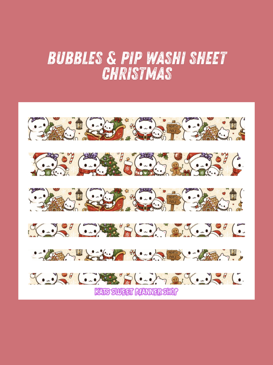 Bubbles & Pip Washi Sheets