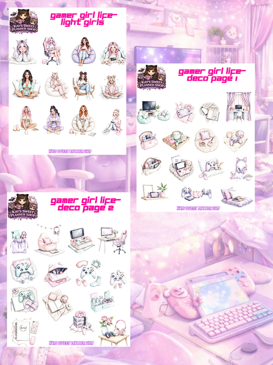 Gamer Girl Sticker Kits