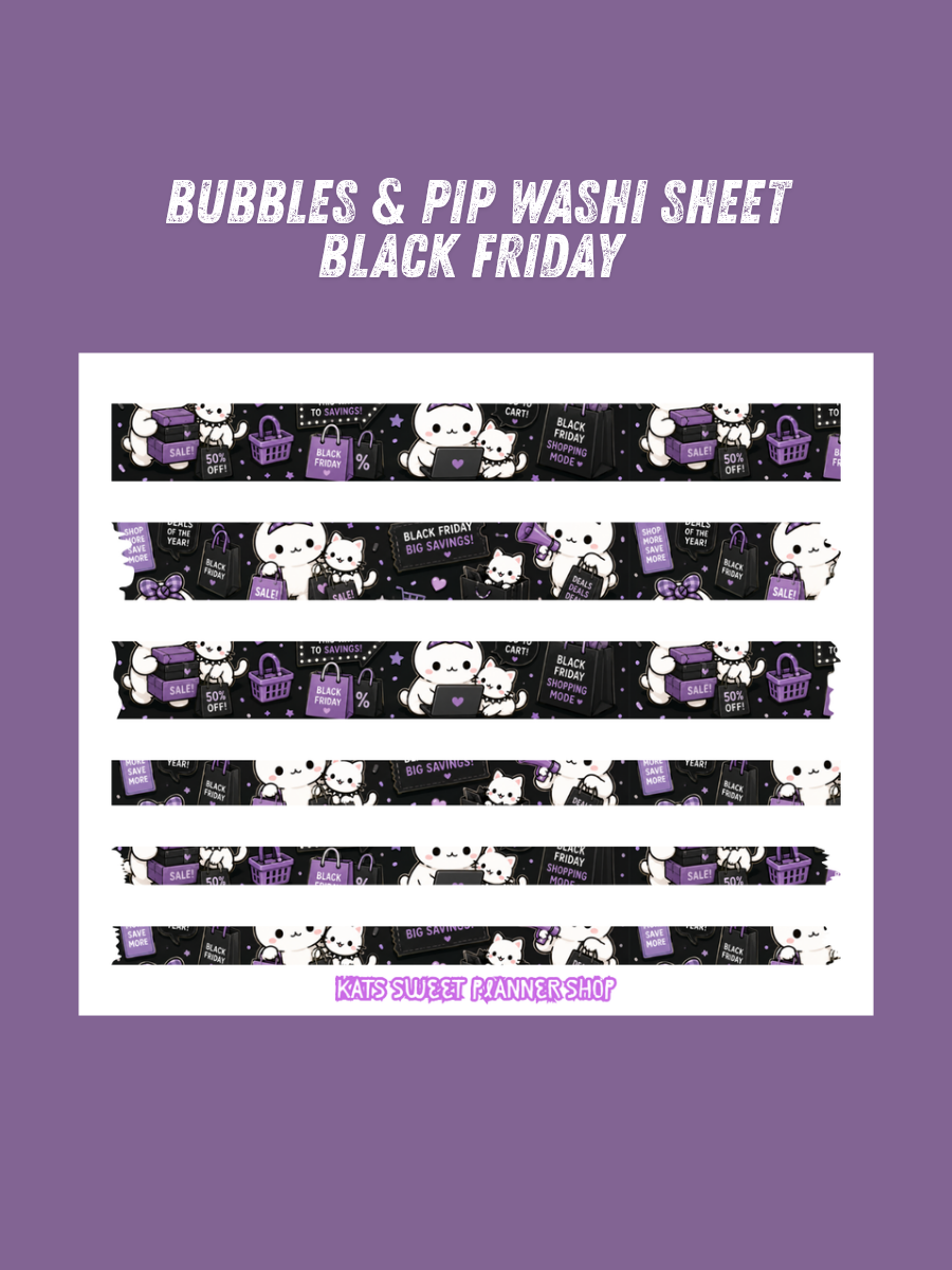 Bubbles & Pip Washi Sheets