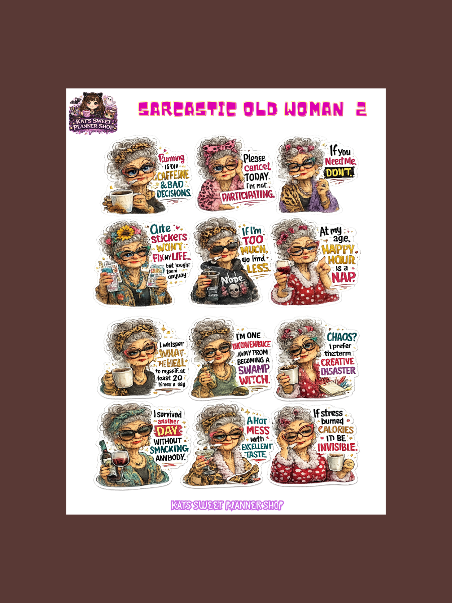 Sarcastic Old Woman Set