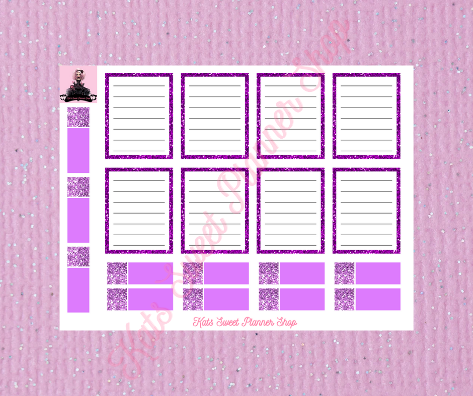 Purple Glitter Boxes