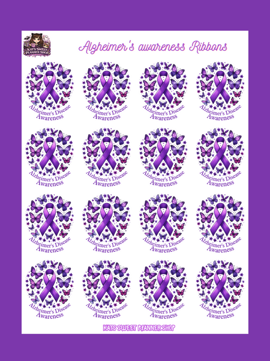 Alzheimer's Awareness Ribbons