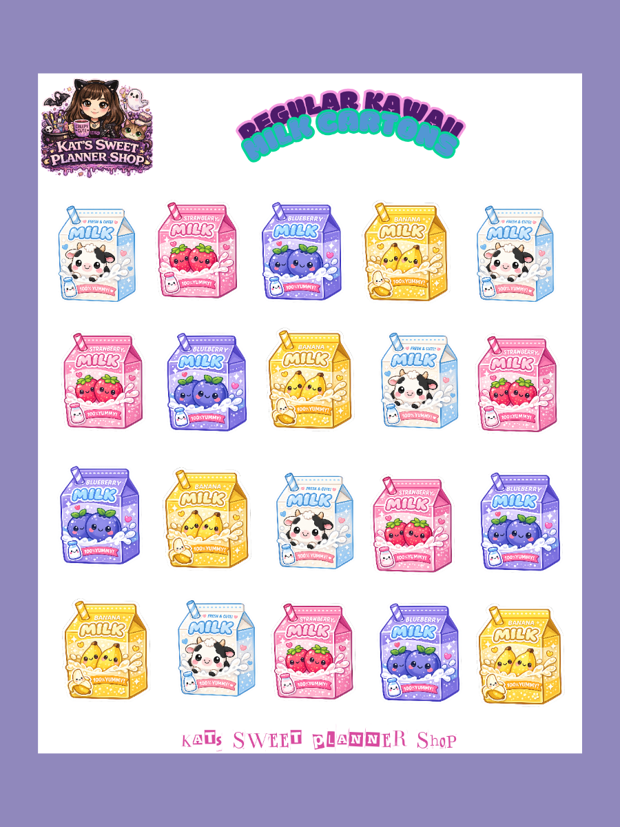 Kawaii Milk Carton Collection