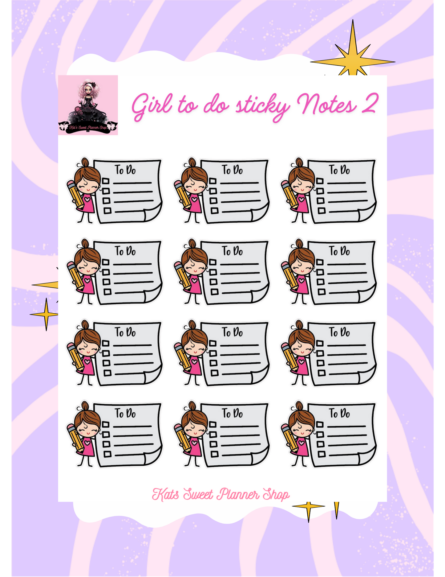 Girl To Do Sticky Notes 2