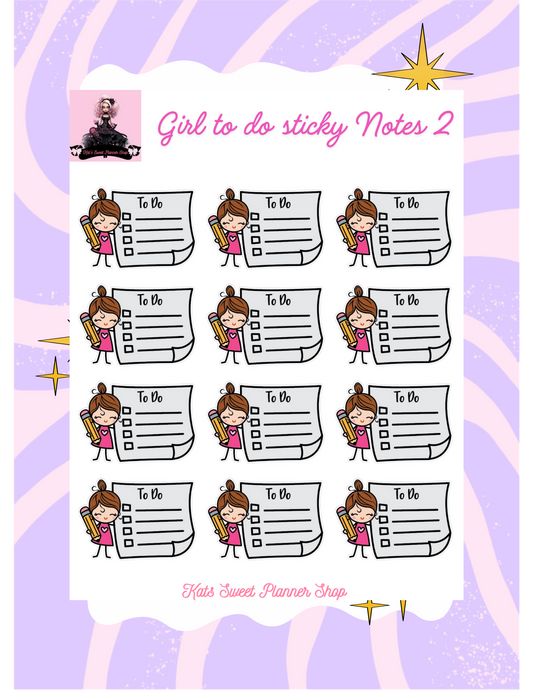 Girl To Do Sticky Notes 2