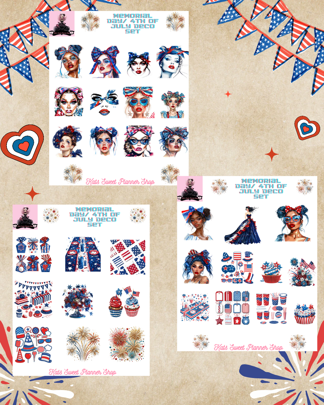 Memorial Day/4th of July Deco Set