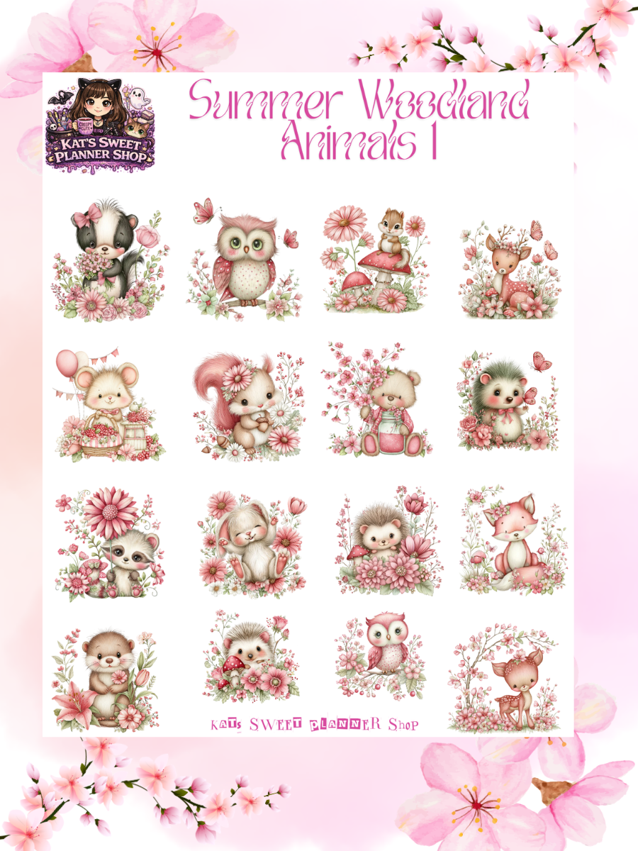Summer Woodland Animals Set