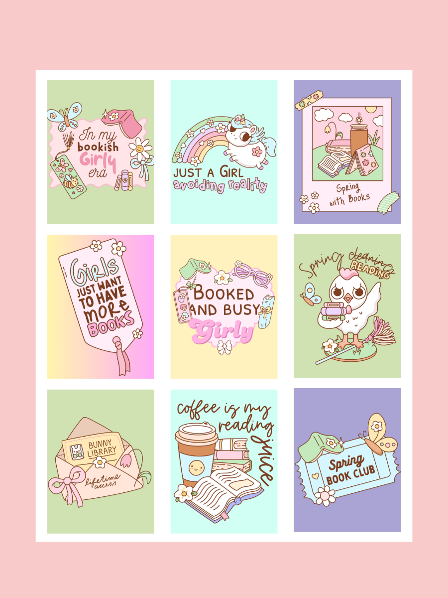Spring Book Club Sticker Set