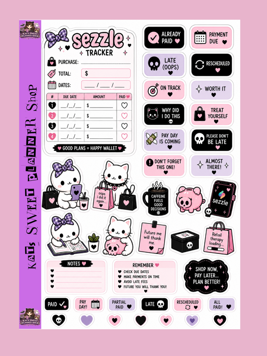 Bubbles & Pip- Buy Now Pay Later Full Page Sticker Sheets