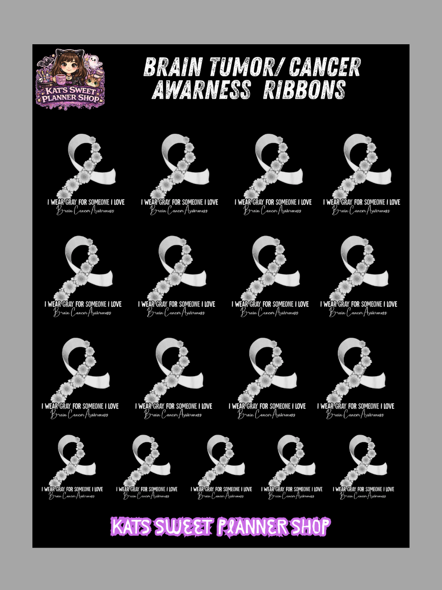 Brain Tumor/Cancer Awareness Ribbons