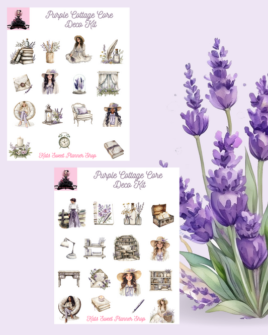 Purple Cottage Core Deco Set