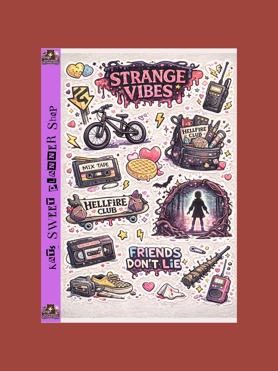Strange Full Page Sticker Sheets