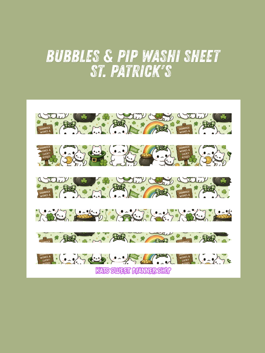 Bubbles & Pip Washi Sheets