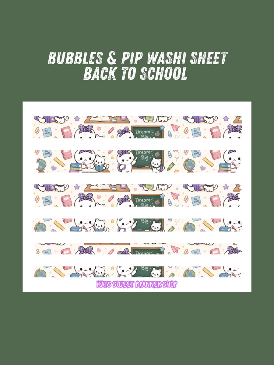 Bubbles & Pip Washi Sheets