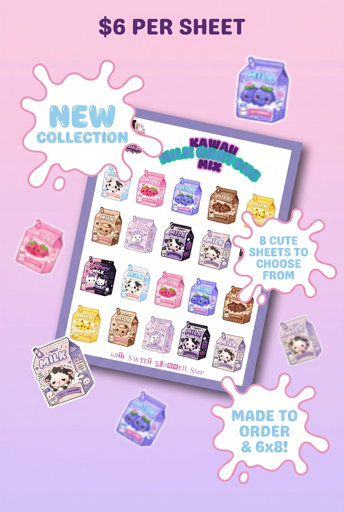 Kawaii Milk Carton Collection
