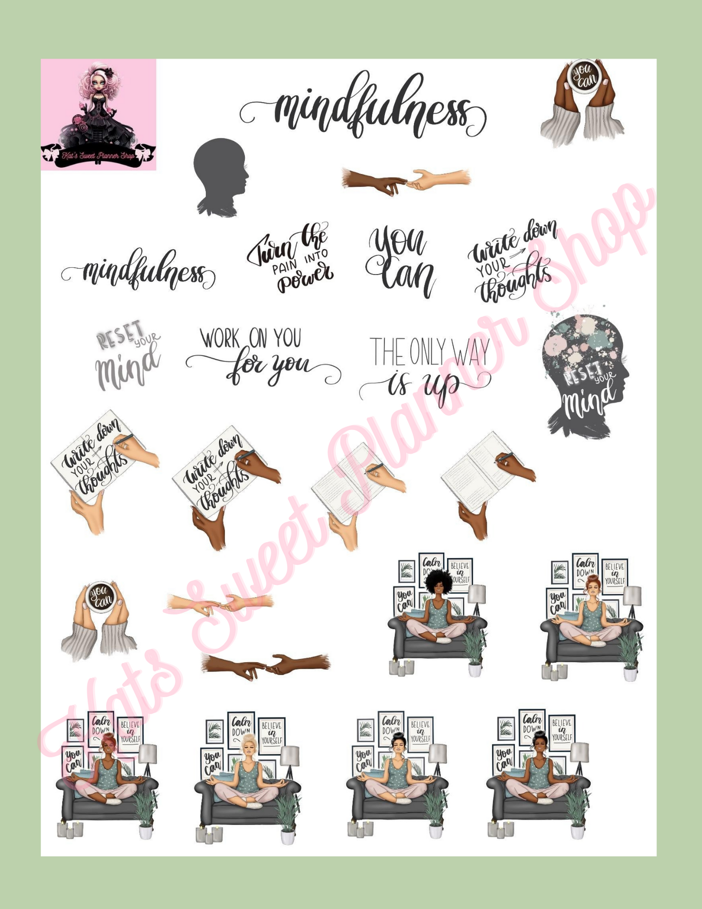 Mindfulness Sticker Sheet