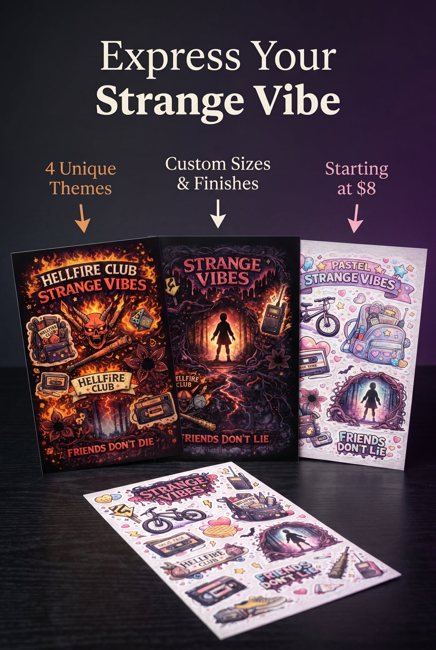 Strange Full Page Sticker Sheets