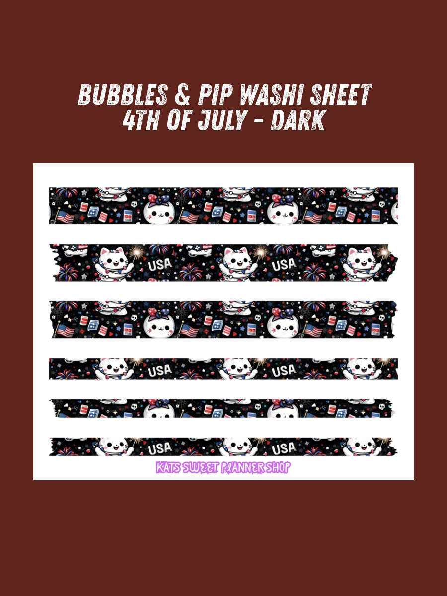 Bubbles & Pio- Patriotic Washi Set