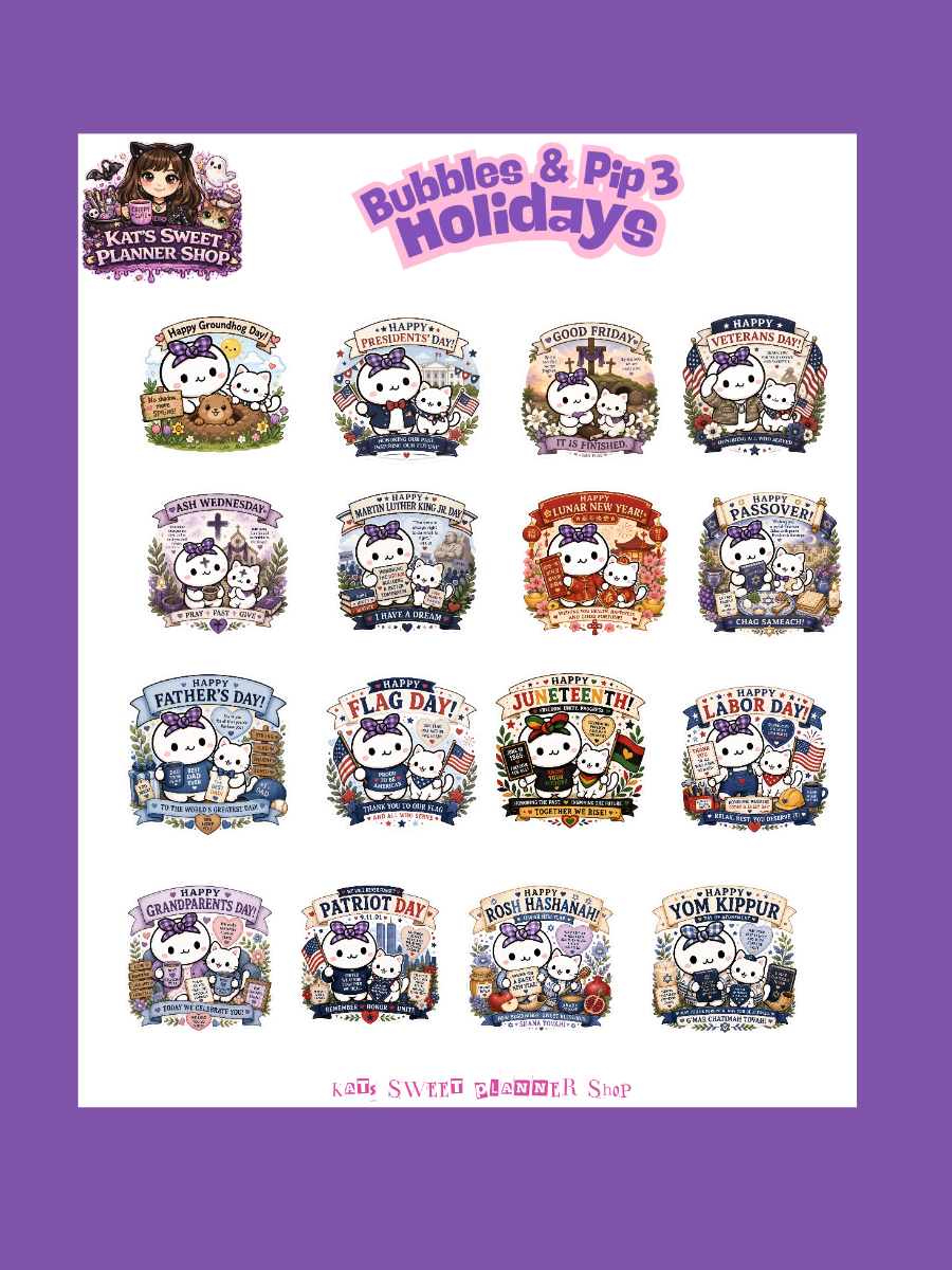Bubbles & Pip- Holidays