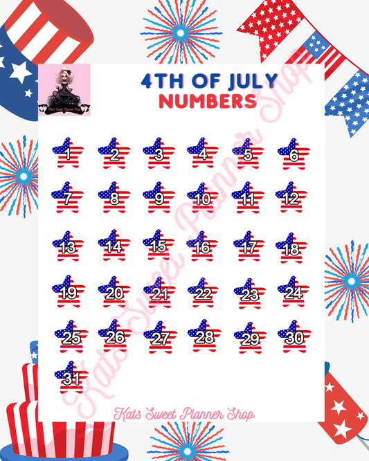4th of July Numbers